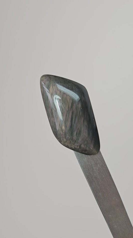 Velvet obsidian Cabochon | Natural Mexican Obsidian for Silversmiths