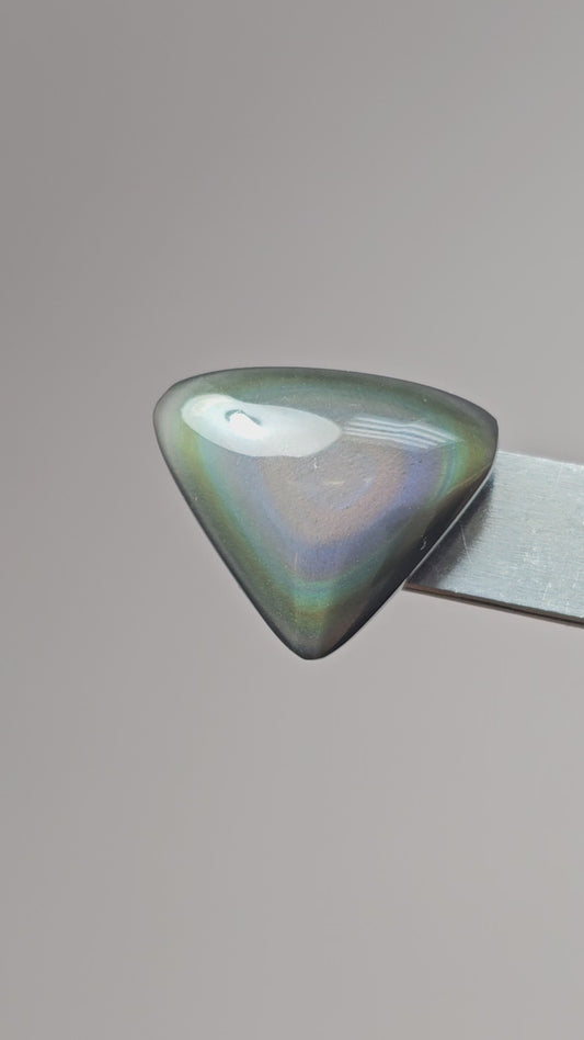 Rainbow obsidian Cabochon | Natural Mexican Obsidian for Silversmiths
