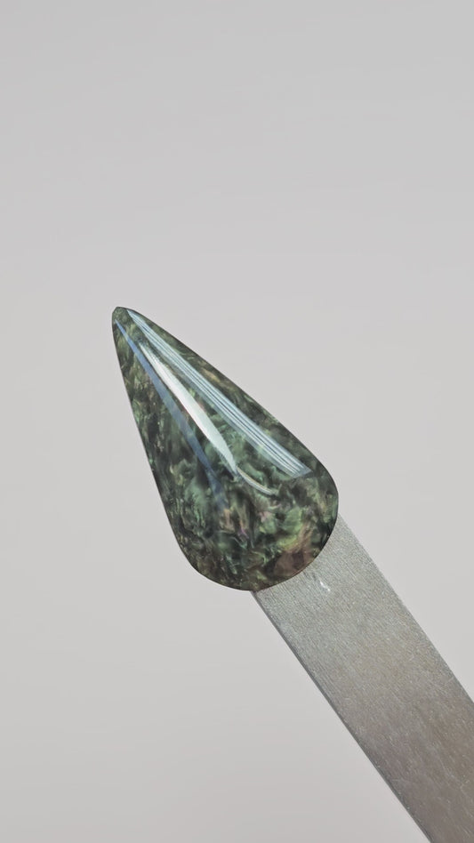 Velvet obsidian Cabochon | Natural Mexican Obsidian for Silversmiths