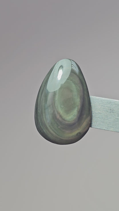 Rainbow obsidian Cabochon | Natural Mexican Obsidian for Silversmiths