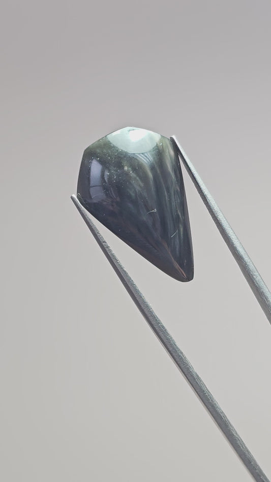 Velvet obsidian Cabochon | Natural Mexican Obsidian for Silversmiths