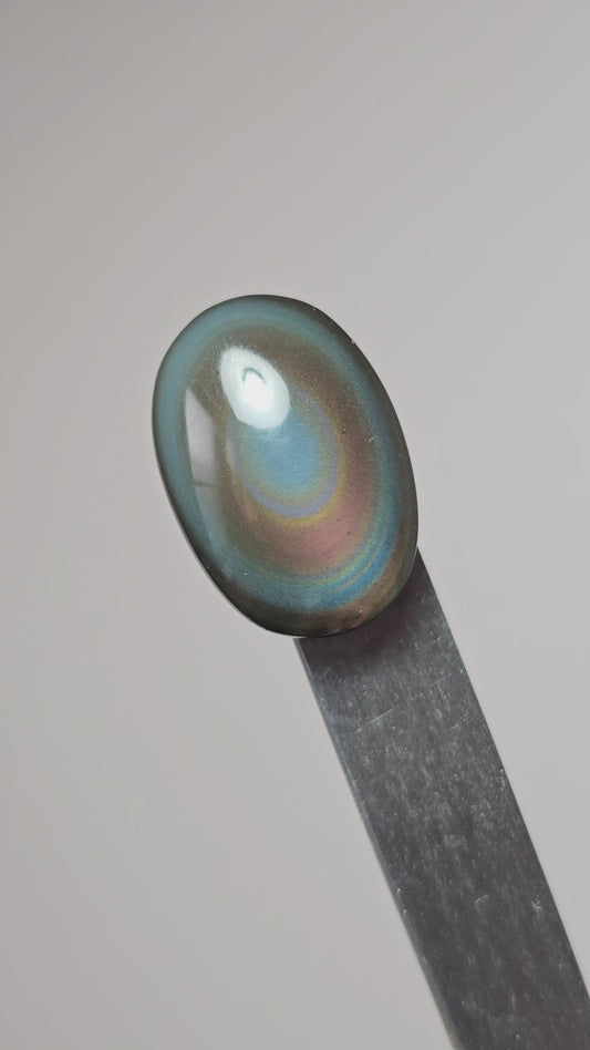 Rainbow obsidian Cabochon | Natural Mexican Obsidian for Silversmiths