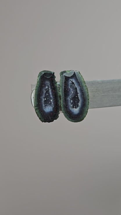 Tabasco Geode Cabochon Pair | Natural Mexican Geode
