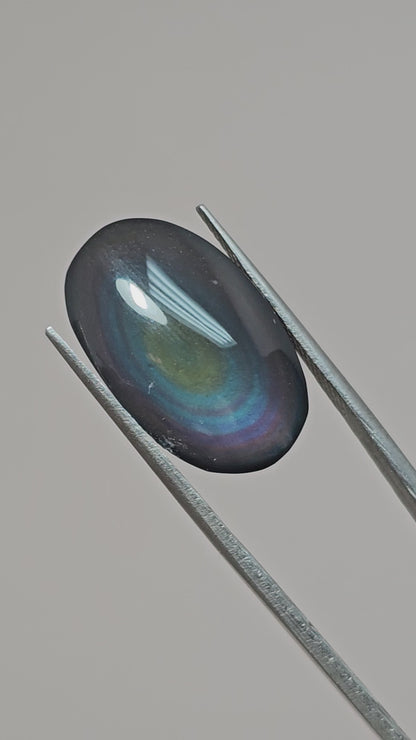 Rainbow obsidian Cabochon | Natural Mexican Obsidian for Silversmiths