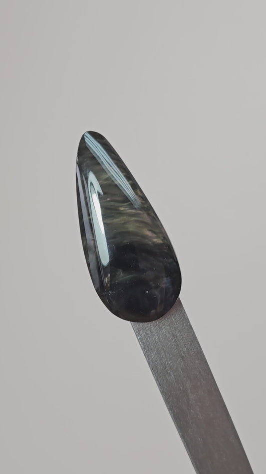 Velvet obsidian Cabochon | Natural Mexican Obsidian for Silversmiths