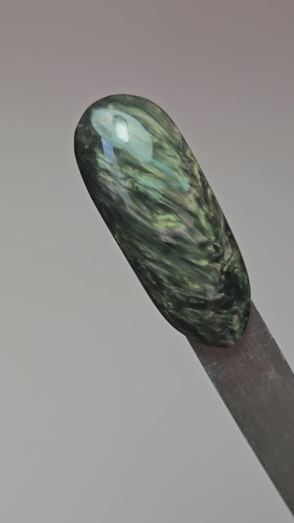 Velvet obsidian Cabochon | Natural Mexican Obsidian for Silversmiths