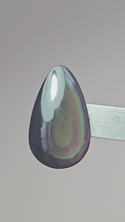 Rainbow obsidian Cabochon | Natural Mexican Obsidian for Silversmiths