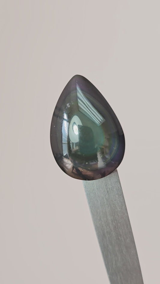 Rainbow obsidian Cabochon | Natural Mexican Obsidian for Silversmiths