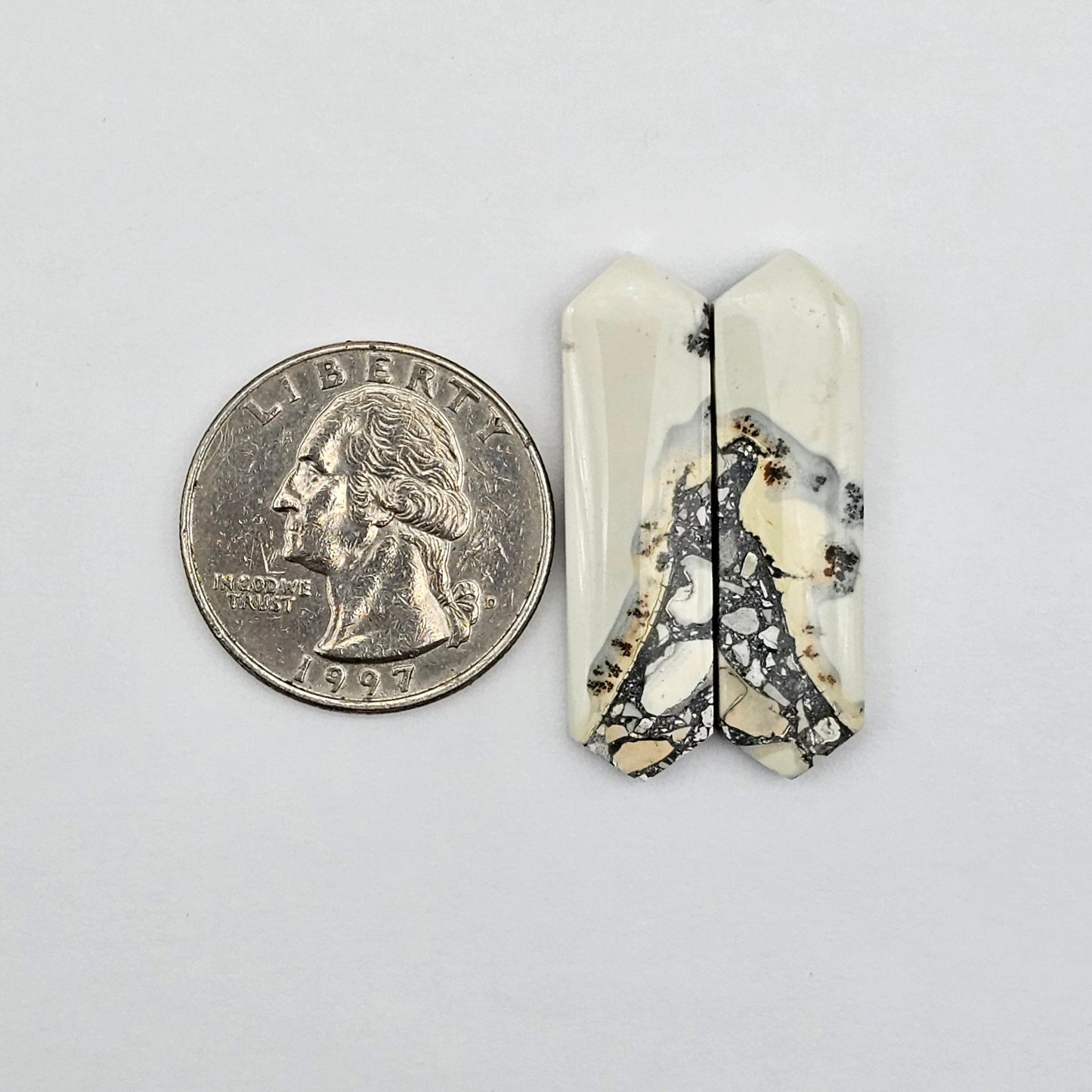 Maligano Jasper cabochon pair