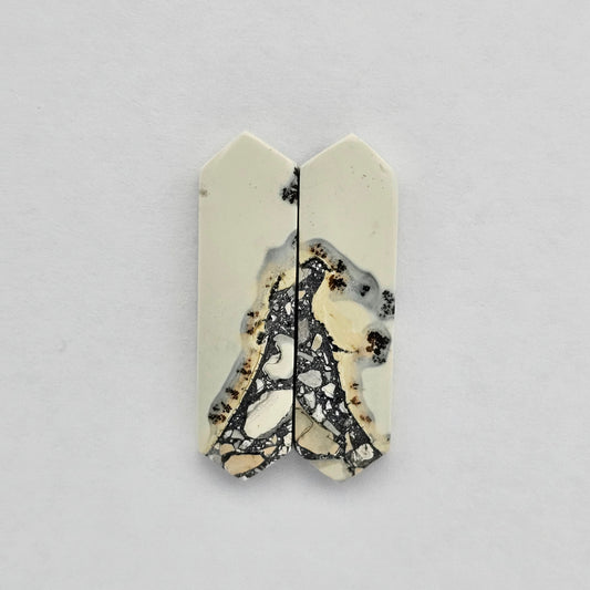 Maligano Jasper cabochon pair
