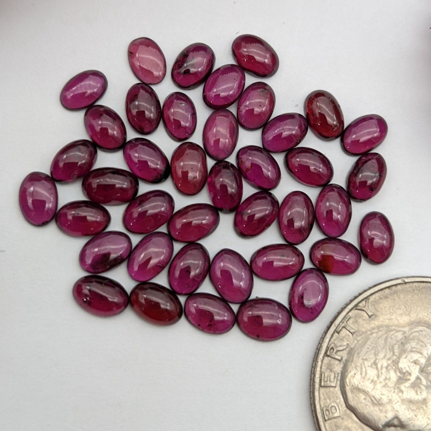 Rhodolite garnet oval Cabochon lots